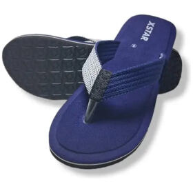 XSTAR Men Solid Regular Outdoor Walking Soft Comfortable Slipper 1 Pair Set Muticolor (BLUE, numeric_6)