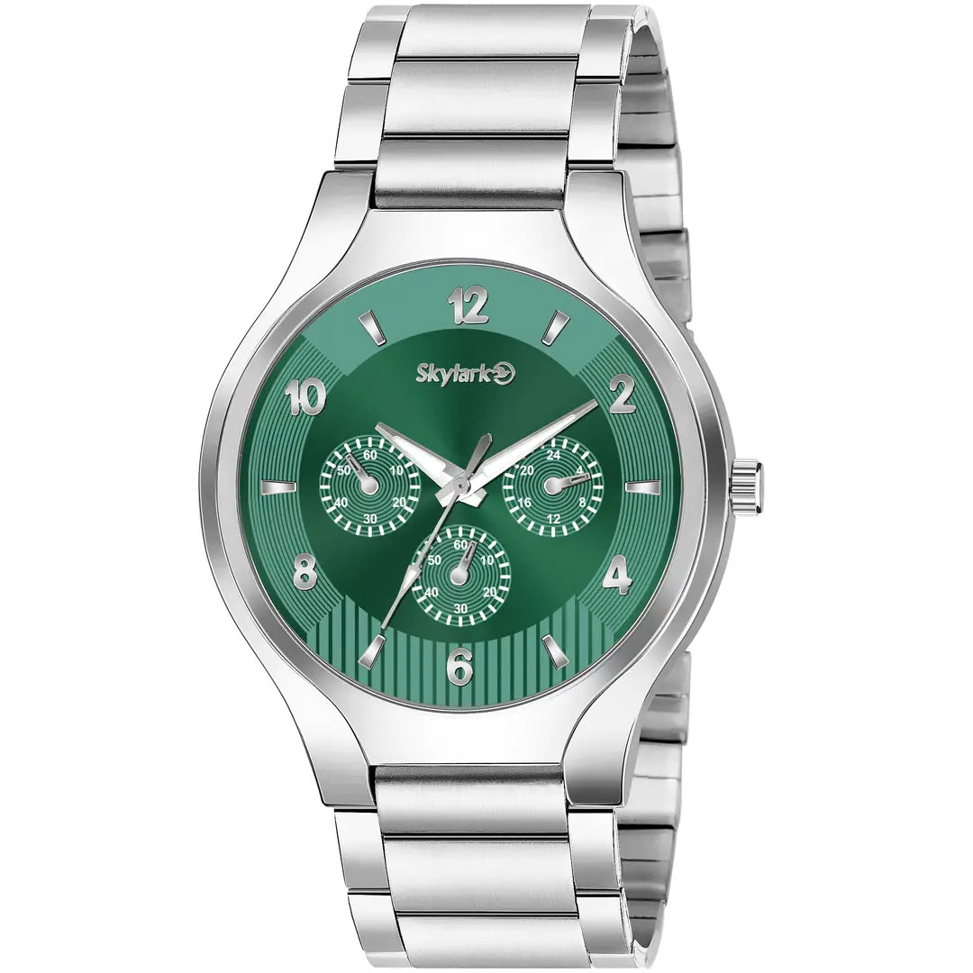 dceda60a-4d5d-4f5c-9c12-82c1c9a2e6c8_11480100-originnm80prcnt Analog Green Dial Business Stainless Steel coronagraph styleCausal party wear watch for Men boys