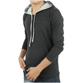 Ayvina Men's Cotton Full Sleeves Hooded T-Shirt Sweatshirt