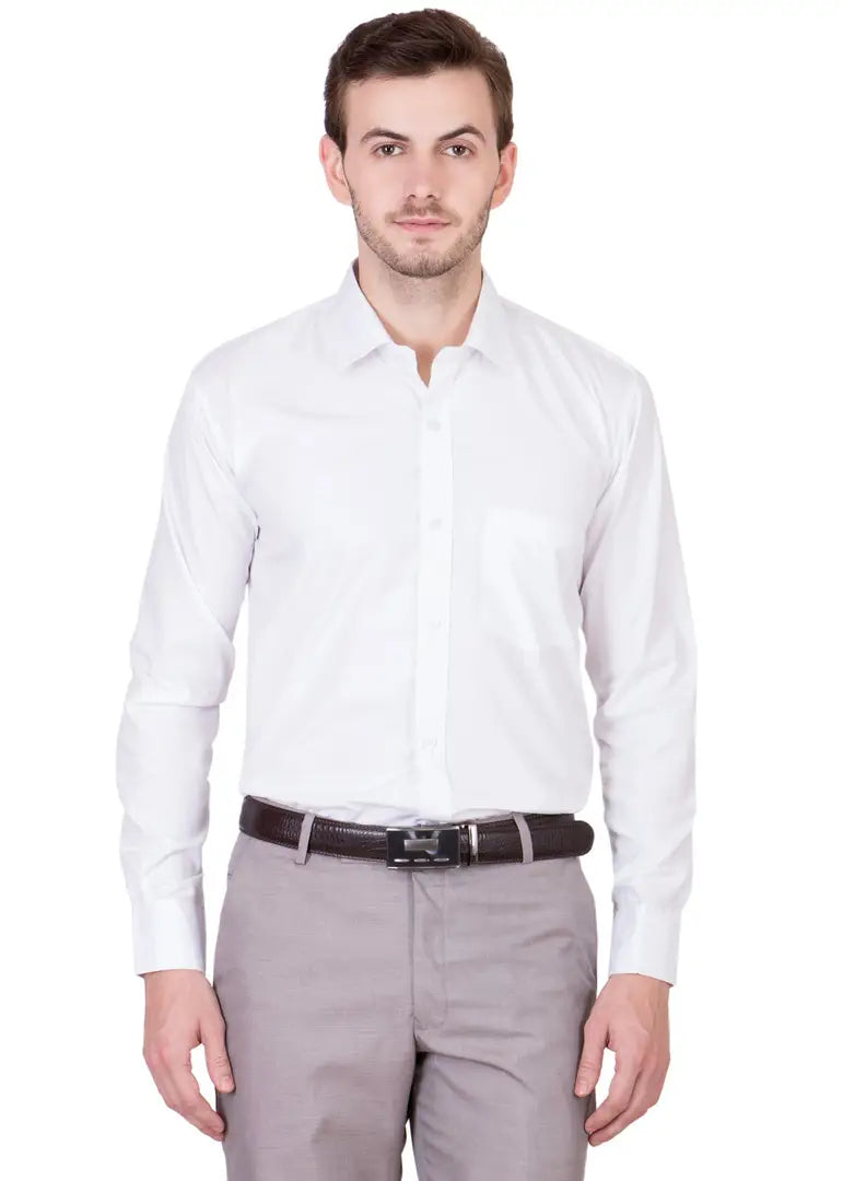 ef61fdcf-95d9-42e0-9f28-f50f2a27708f_26272168-originnm80prcnt BEING FAB Men's Solid Regular fit Casual Shirt (BFWHTSHT02-40_White M)