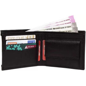 Designer Black Artificial Leather Solid Card Holder For Men