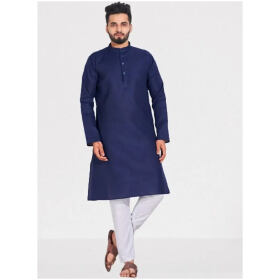 Classy Cotton Solid Kurta For Men