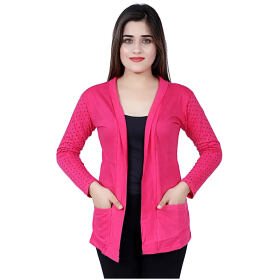 BG ONLINE Women/Girl's Cotton Casual Shrugs with Pocket Full Sleeves