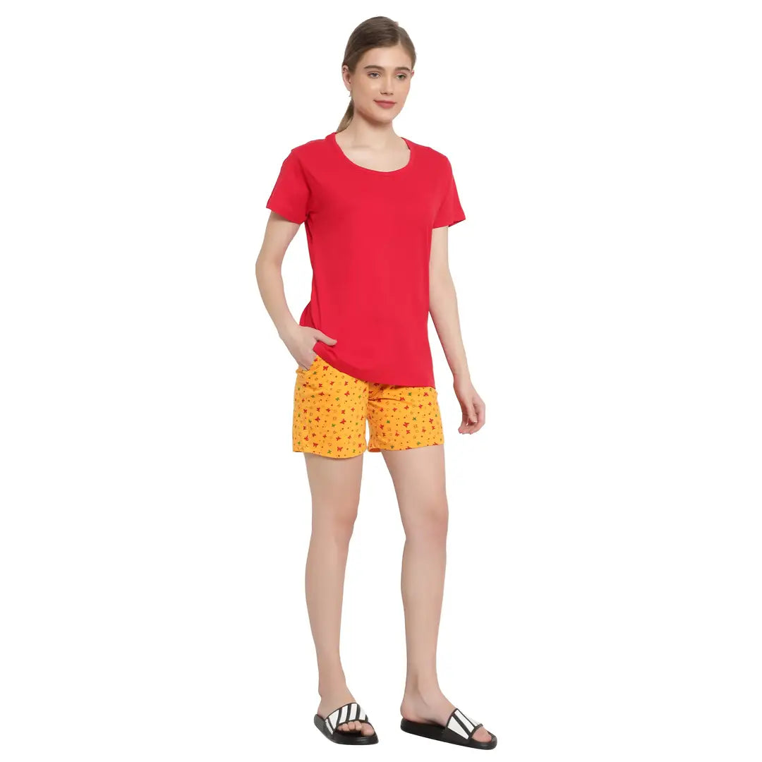 0e4ee76b-3a52-4973-9455-4ce473621085_5048081-originnm80prcnt DIAZ Women Shorts with Pockets Elastic Waistband Regular Stylish Night Wear Cotton Super Soft Comfortable (S to 2XL Size)