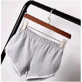 2S2-Grey Shorts With White Pipping