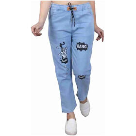 Blue Printed Jeans