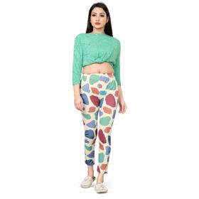 Attractive Summer Special Cotton Blend Colorful Floral Printed Womens Leggings