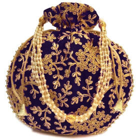 BULBUL STYLISH DESIGNER PARTYWEAR POTLI HANDBAG/CLUTH