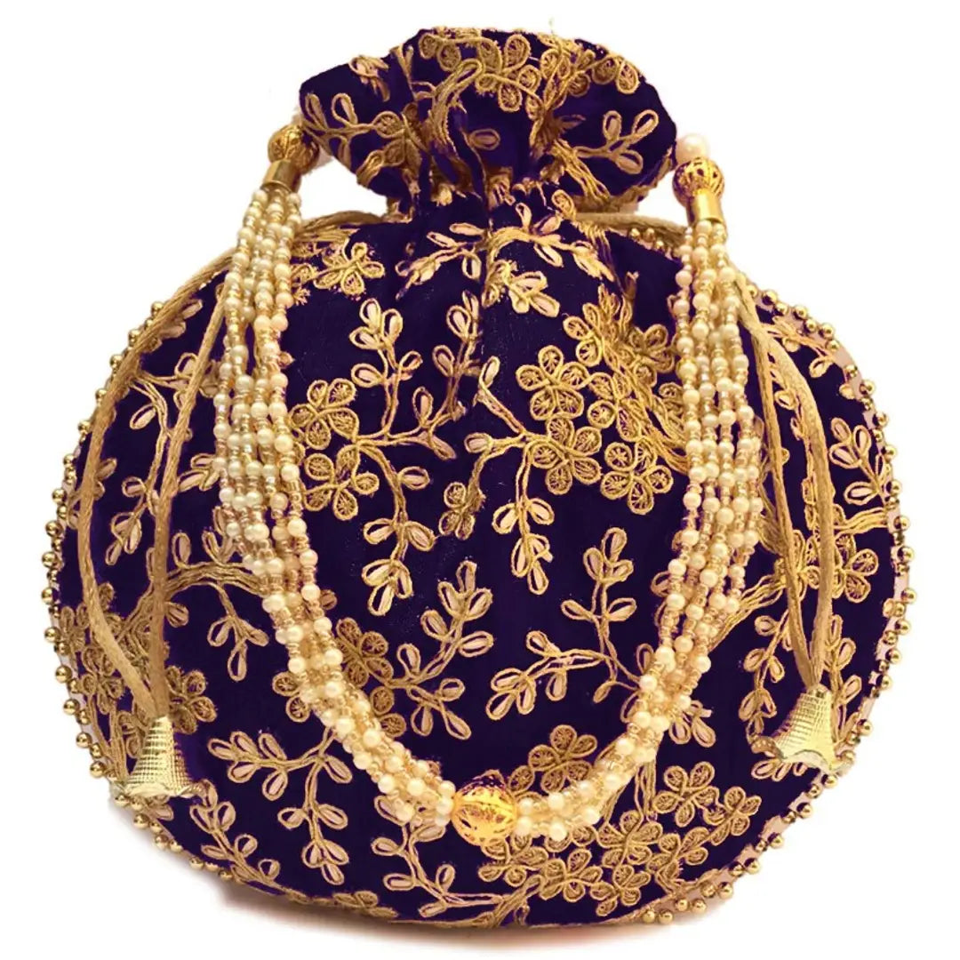 1662812500324_41-originnm80prcnt BULBUL STYLISH DESIGNER PARTYWEAR POTLI HANDBAG/CLUTH