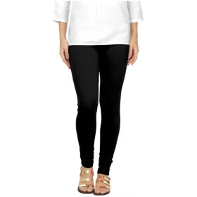 Classic Cotton Blend Solid Leggings For Women