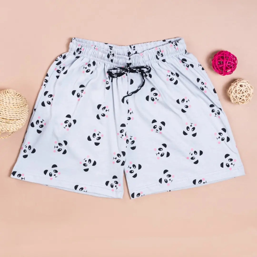 1674284292403_Panda-originnm80prcnt Classic Cotton Printed Shorts for Women