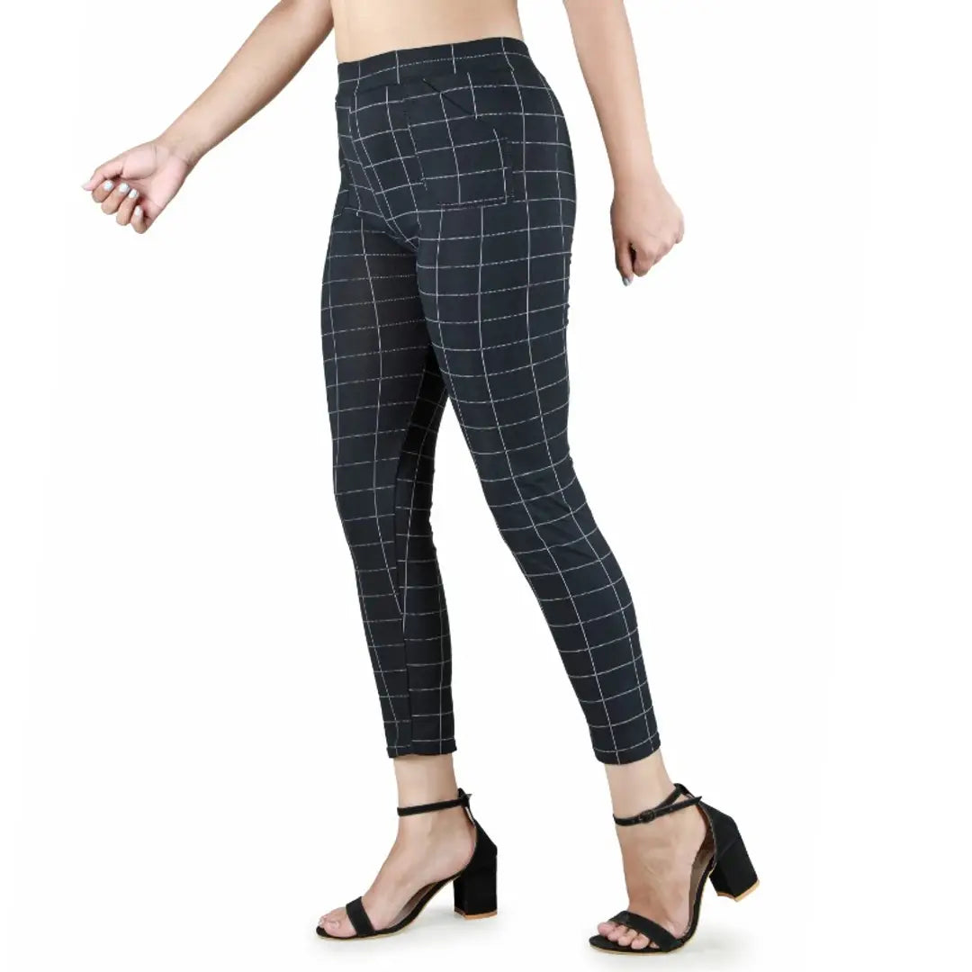 1677590278438_544A0100-originnm80prcnt Classic Poly Lycra Checked Jegging for Women