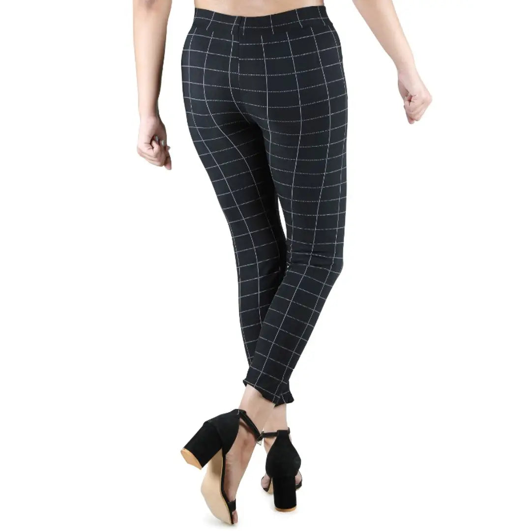 1677590297326_544A0103-originnm80prcnt Classic Poly Lycra Checked Jegging for Women