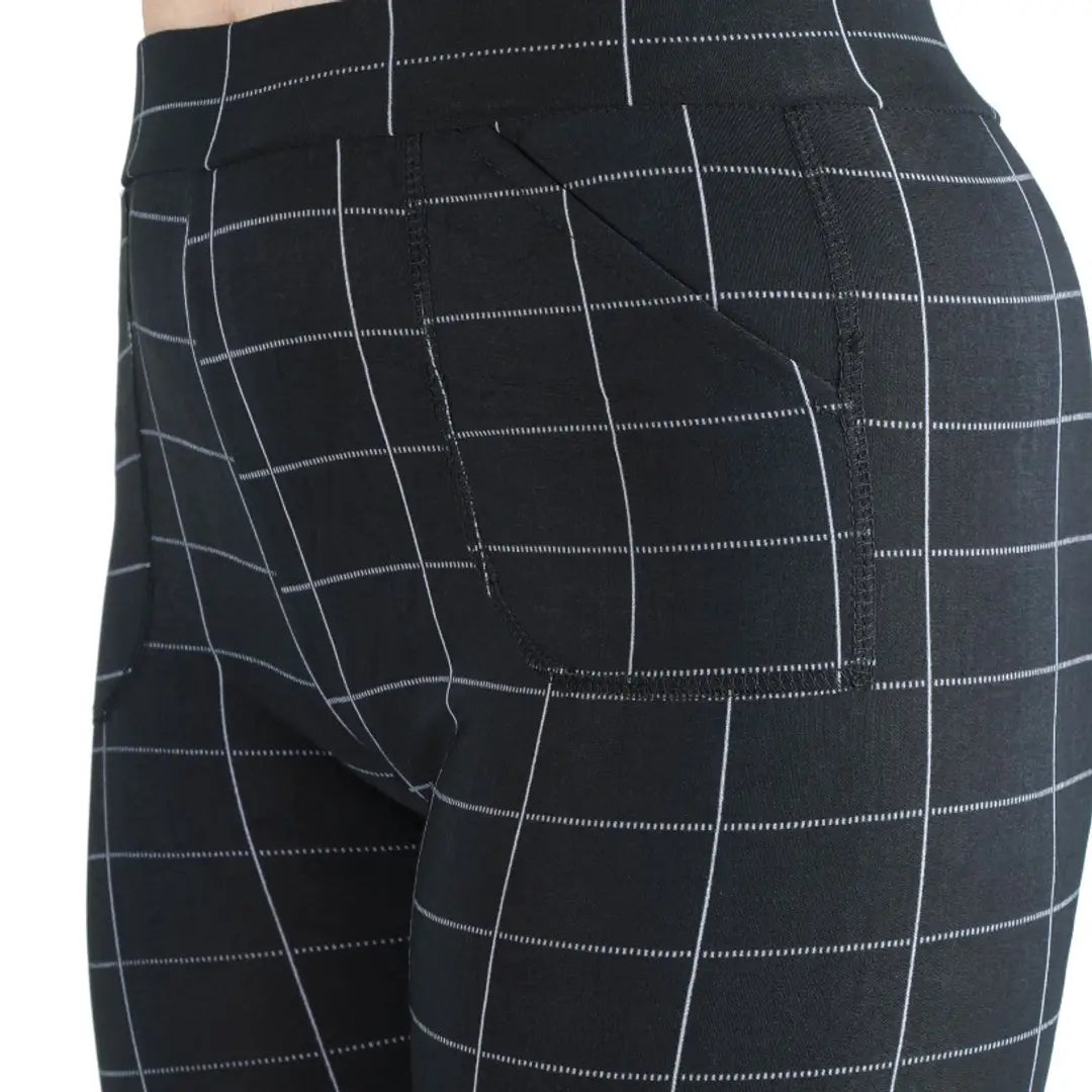 1677590297571_544A0104-originnm80prcnt Classic Poly Lycra Checked Jegging for Women