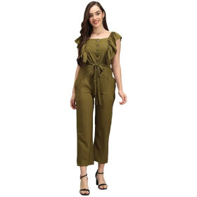 BONNIN Womens Knee Length Jumpsuit Maxi Sleeveless Crepe A-Line Dress