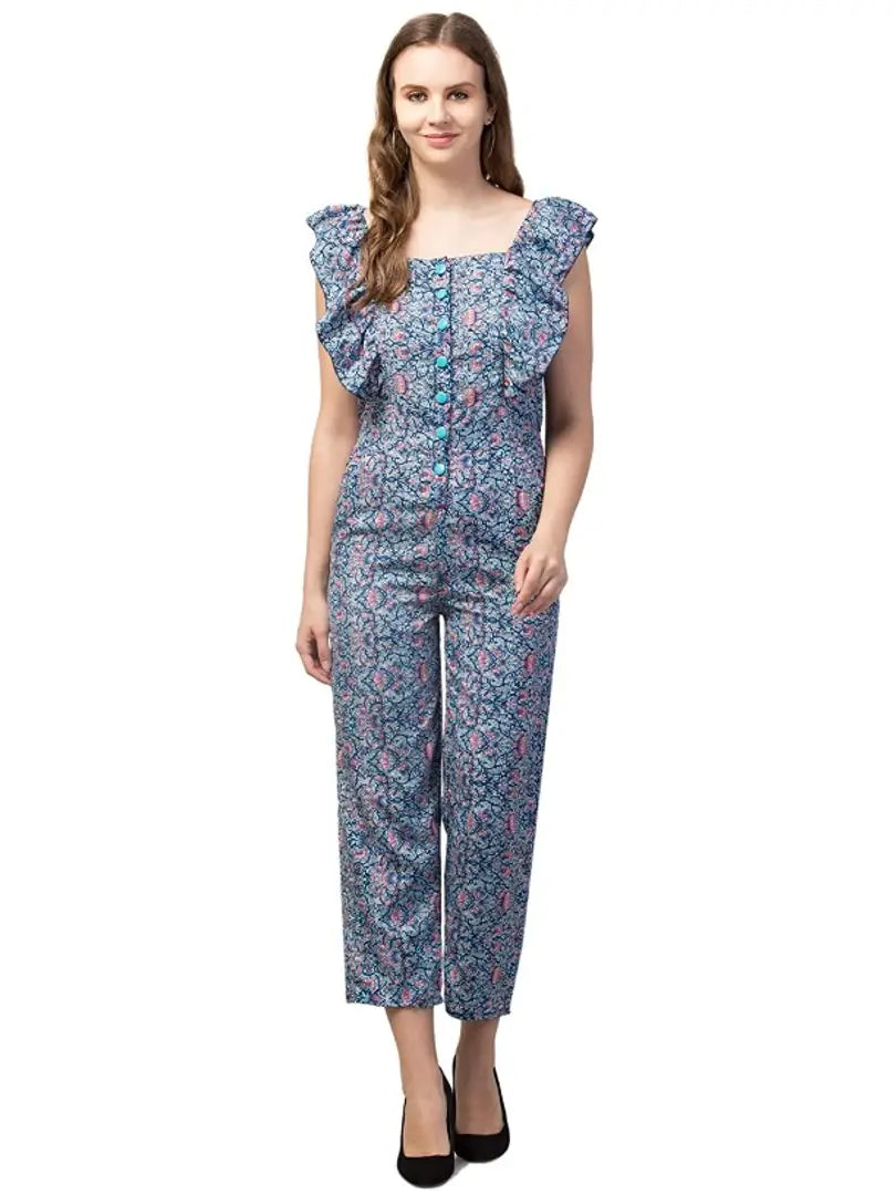 1678373185924_1-originnm80prcnt BONNIN Womens Knee Length Jumpsuit Maxi Dress Sleeveless Crepe A-Line Floral Print jumpsuit