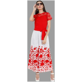 Classic Crepe Printed Jumpsuit for Women