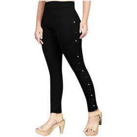 Cotton Black Jegging For Girls