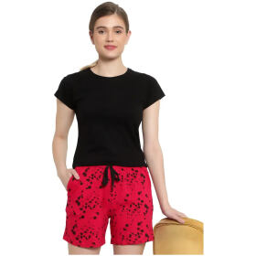 DIAZ Women Shorts with Pockets Elastic Waistband Regular Stylish Night Wear Cotton Super Soft Comfortable (S to 2XL Size)