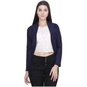Craftly Women Shrug Latest Stylish (Dark Navy, m)