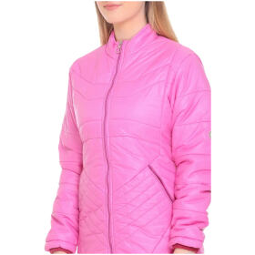 Fabulous Pink Nylon Solid Ethnic Jackets For Women