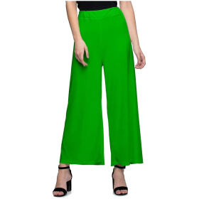 STYLE PITARA Women's Straight Fit Poly Cotton Palazzo (SP_PLZ_FS_G_Green_Free Size)