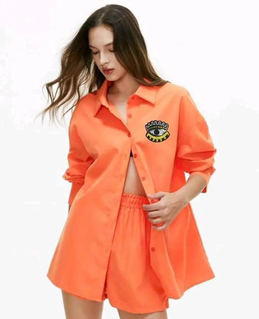 4454ca36-a5c1-41bb-adda-deca75884e03_27133655-originnm80prcnt Contemporary Orange Cotton Printed Co-Ords Sets For Women