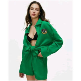 Contemporary Green Cotton Printed Co-Ords Sets For Women