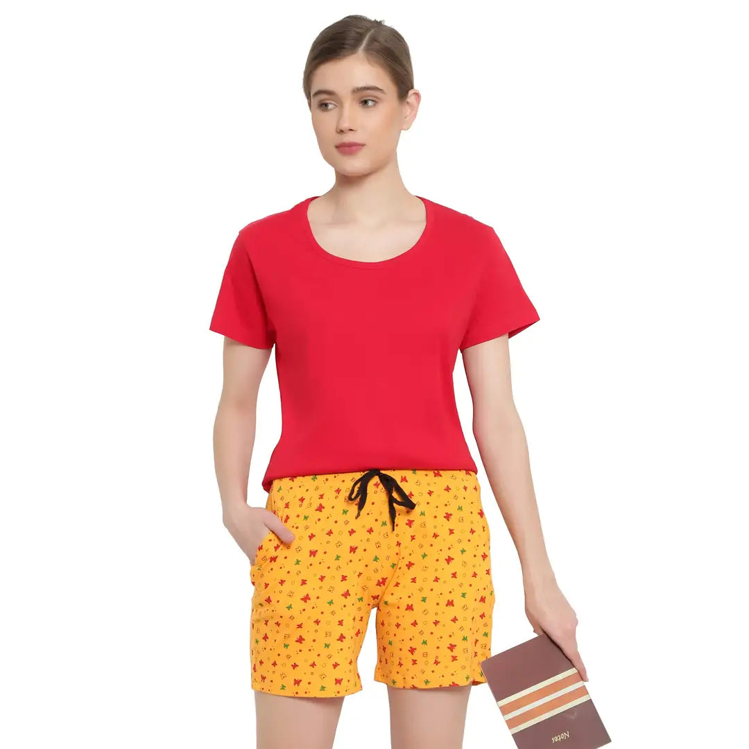 82117d90-bbc7-481e-8122-143eb89dda86_5048081-originnm80prcnt DIAZ Women Shorts with Pockets Elastic Waistband Regular Stylish Night Wear Cotton Super Soft Comfortable (S to 2XL Size)