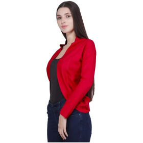 Craftly Women and Girls Jacket Style Shrug Red…