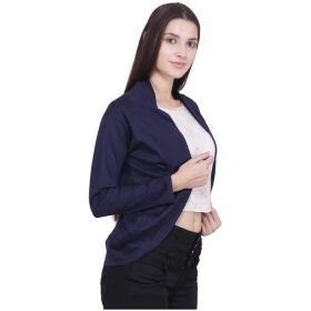 Craftly Women and Girls Jacket Style Shrug Navy?