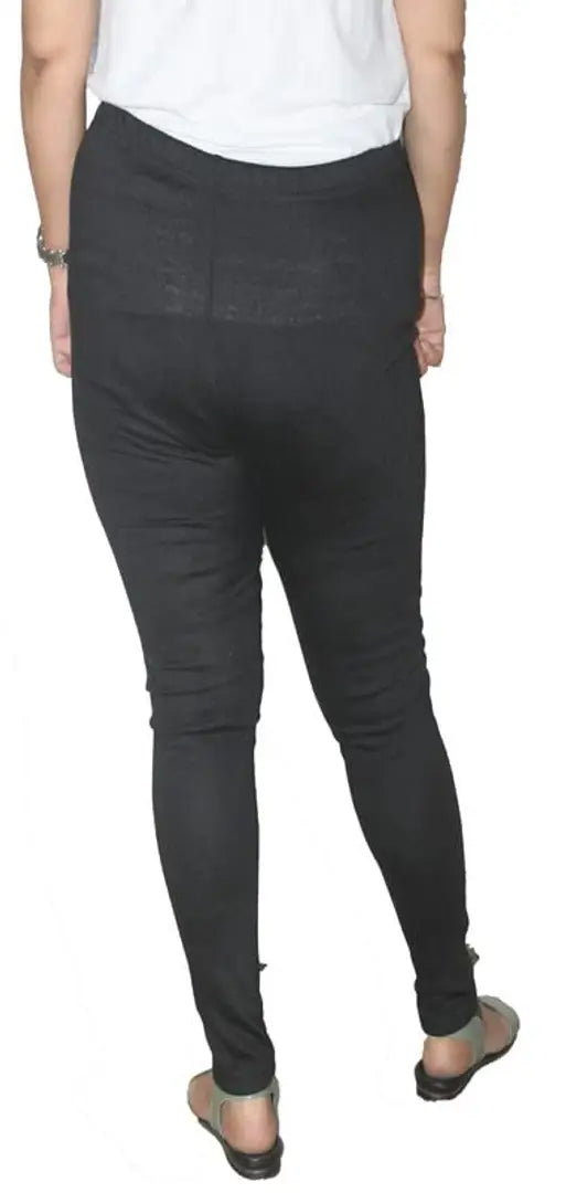 916e3966-ff75-4e72-ab34-b3e800a73f53_18211269-originnm80prcnt Caracal Thermals for Women Ladies Winter Faux Fur Lined Warm Woolen Leggings Free Size Black