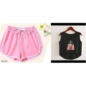 Contemporary Multicoloured Cotton Blend Printed Co-Ords Sets For Women