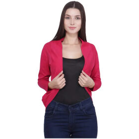 Craftly Women Shrug Latest Stylish (Pink, m)