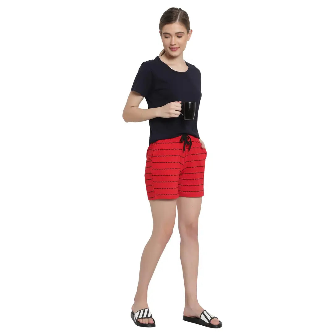 bb916573-d150-42b3-bcc5-00dc7d2bc9a8_5048081-originnm80prcnt DIAZ Women Shorts with Pockets Elastic Waistband Regular Stylish Night Wear Cotton Super Soft Comfortable (S to 2XL Size)