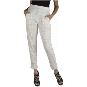 Akshita Jeggings for Women/Girls Stretchable Formals || Lycra || Causal Check (32, White)