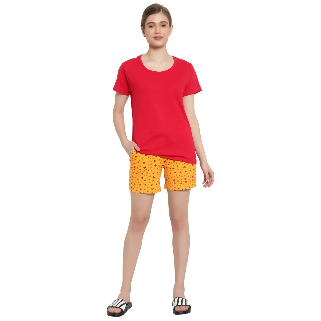 f500cfa0-bc50-4281-abc9-f20160d4c039_5048081-originnm80prcnt DIAZ Women Shorts with Pockets Elastic Waistband Regular Stylish Night Wear Cotton Super Soft Comfortable (S to 2XL Size)