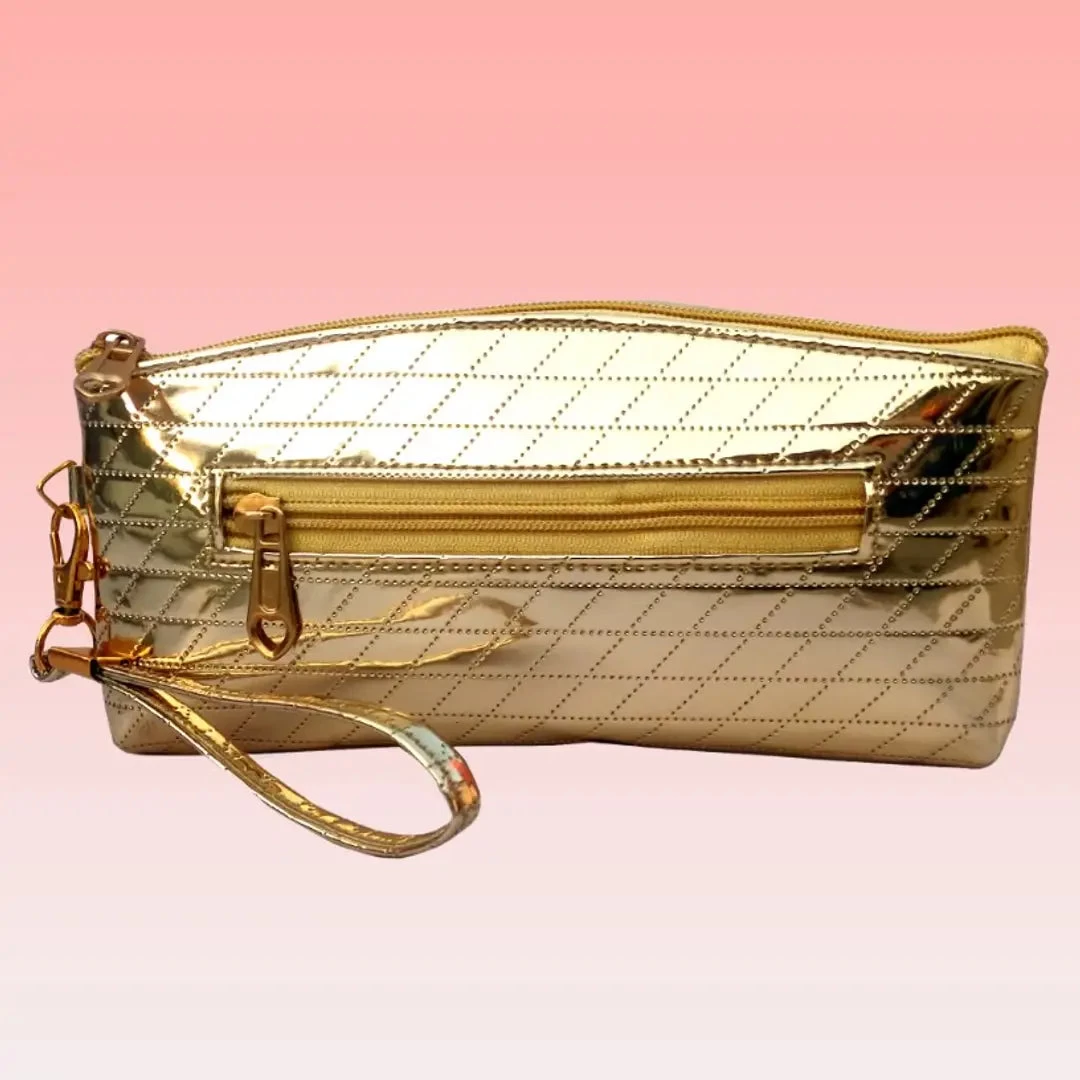 1660230450129_GOLDEN_CLUTCH-originnm80prcnt Anice Clutch Purses for Women | Girl | Womens PU Leather Clutch Girls Zipper Coin Purse